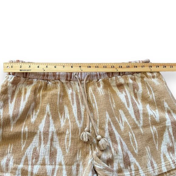 Aerie High Waist Jacquard Cotton Woven Shorts Size XXL Ikat Boho - Picture 6 of 7